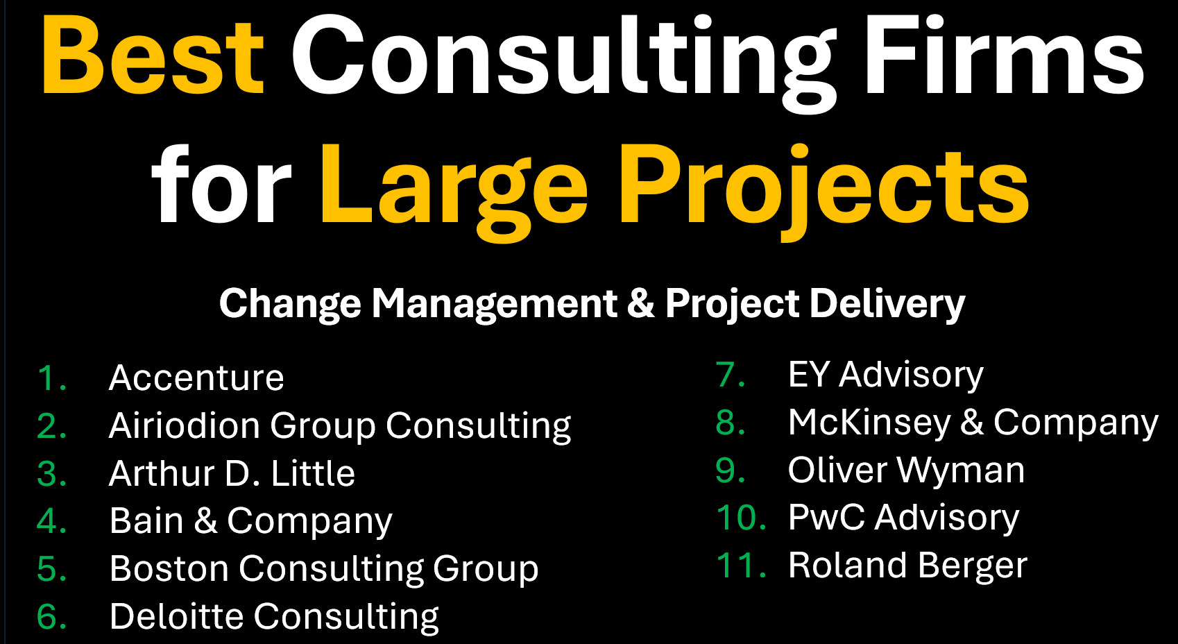 Top 11 Best Consulting Firms for Large Projects (2025-2026 Ranking ...