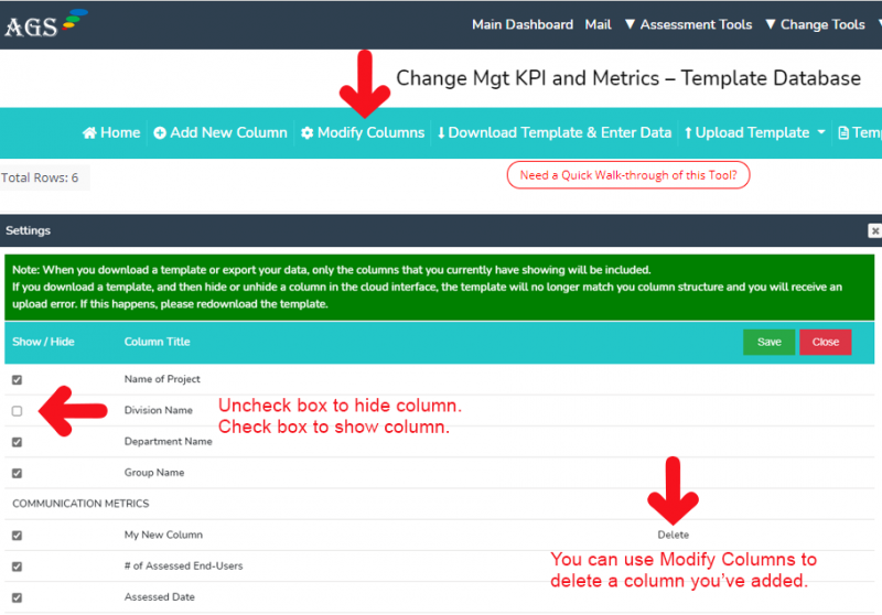 Modify Columns