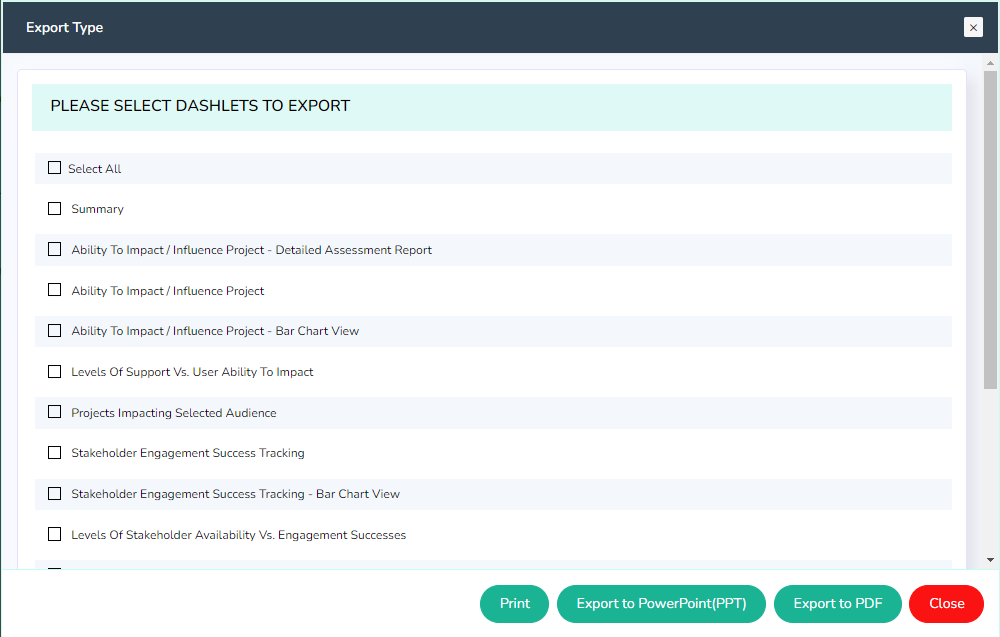 Export to PPT