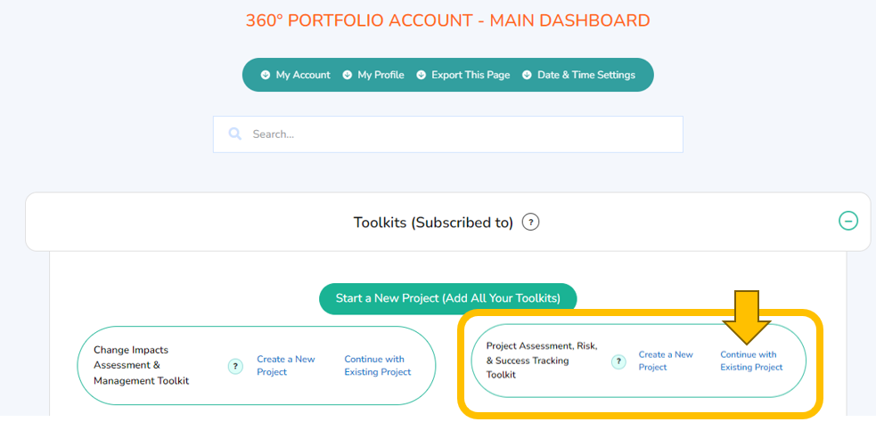 Project Risk Success Tool