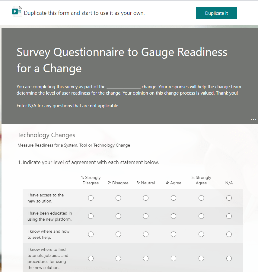 Survey Questionnaire to Gauge Readiness for a Change-min