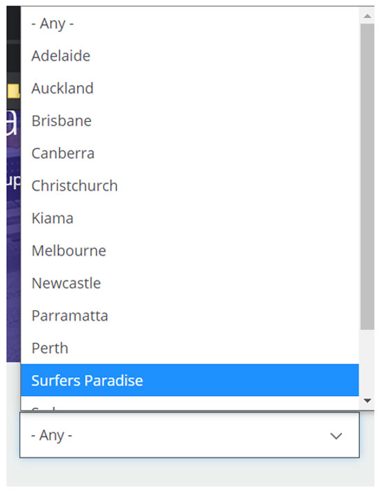 Prosci Certification Location Selection