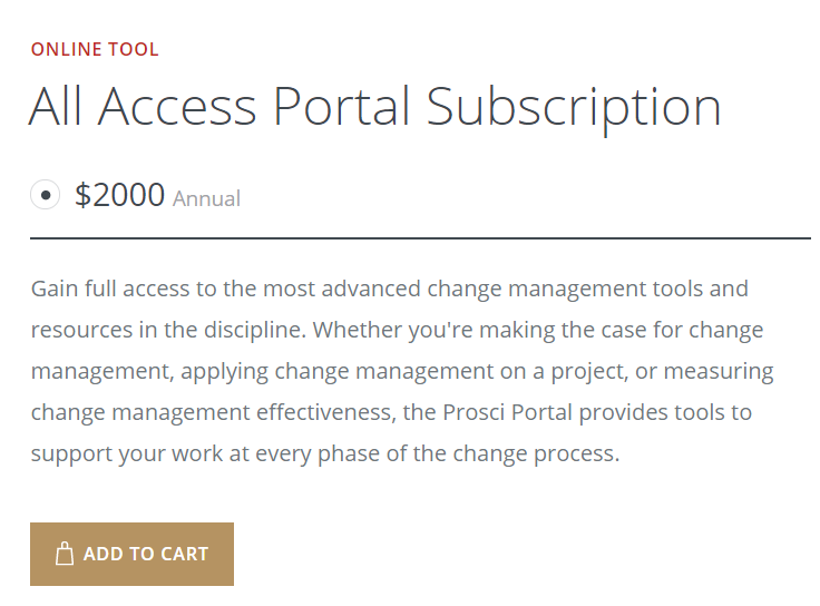 Prosci Change Management eToolkit