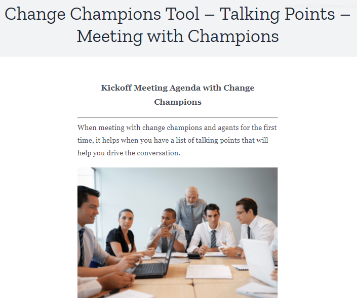 change champion job description
