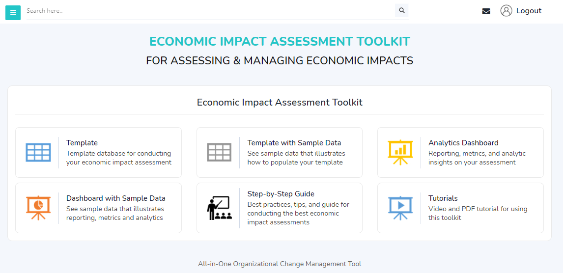 Economic Impact Assessment Tool Home Page