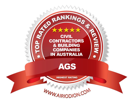 Red Award Emblem for Top Rated Civil Constructors & Building Companies in Australia