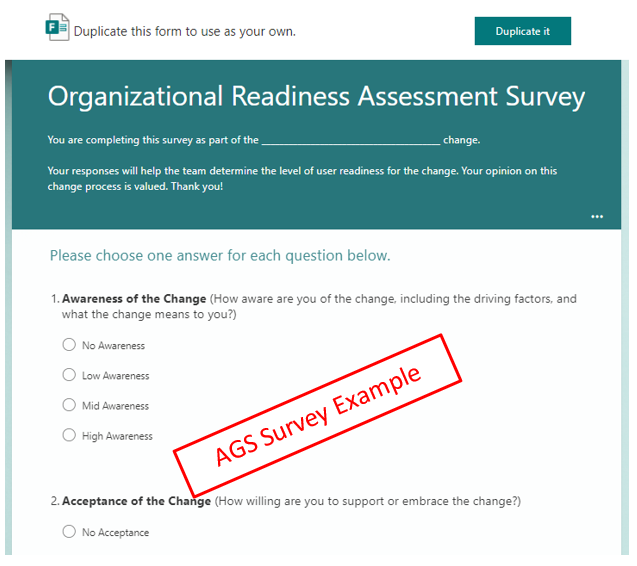 Change Readiness Survey