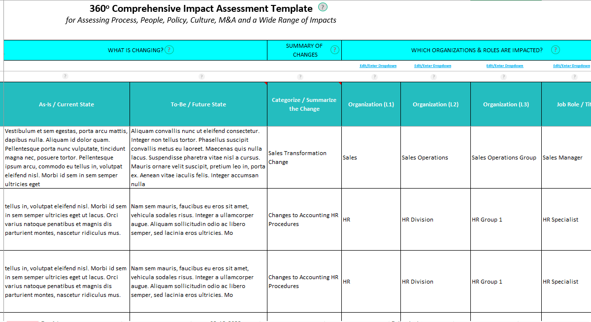 Business Impact Analysis Template