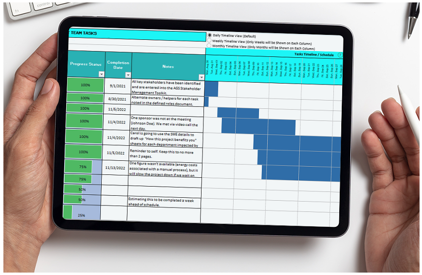 gantt chart with dependencies excel