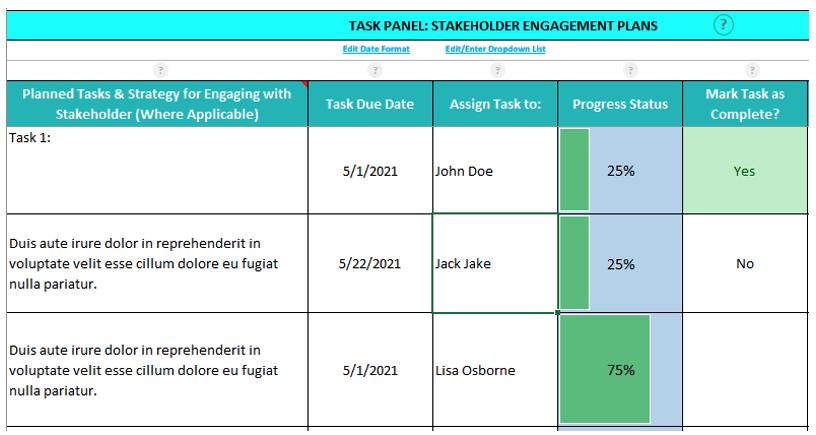 stakeholder engagement mapping template