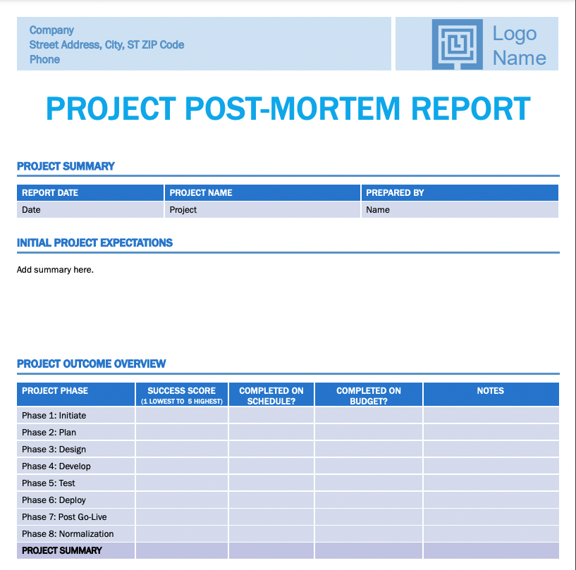 using excel for project management