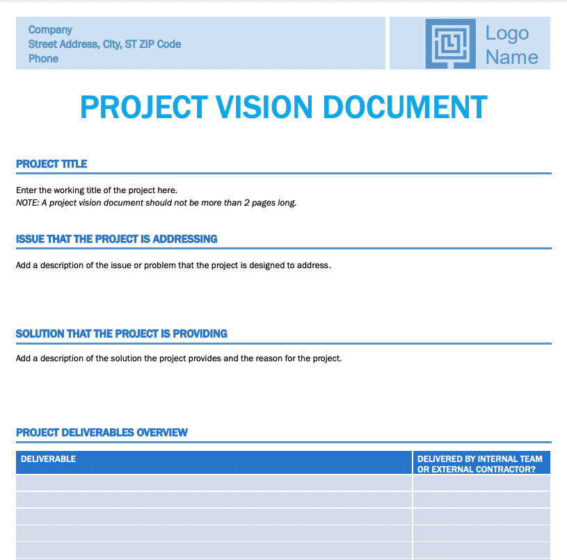 project management tools excel