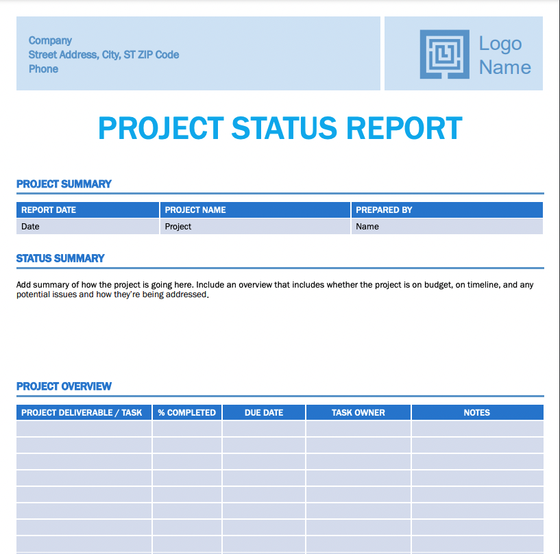 action tracker template