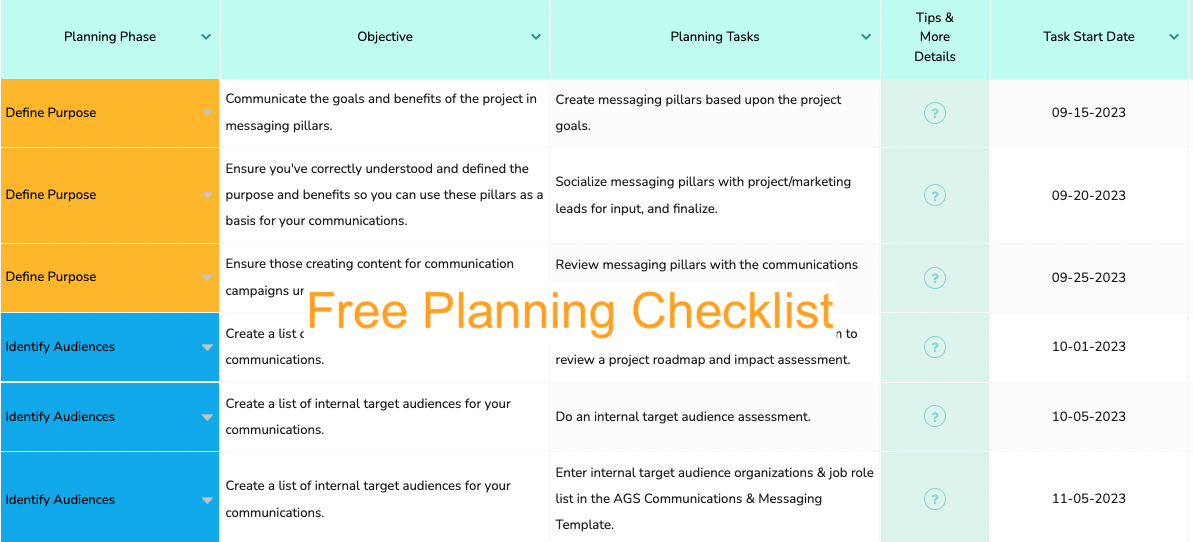 internal comms template