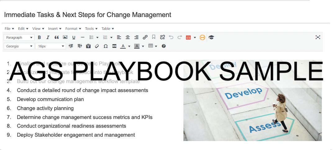 change management strategy example