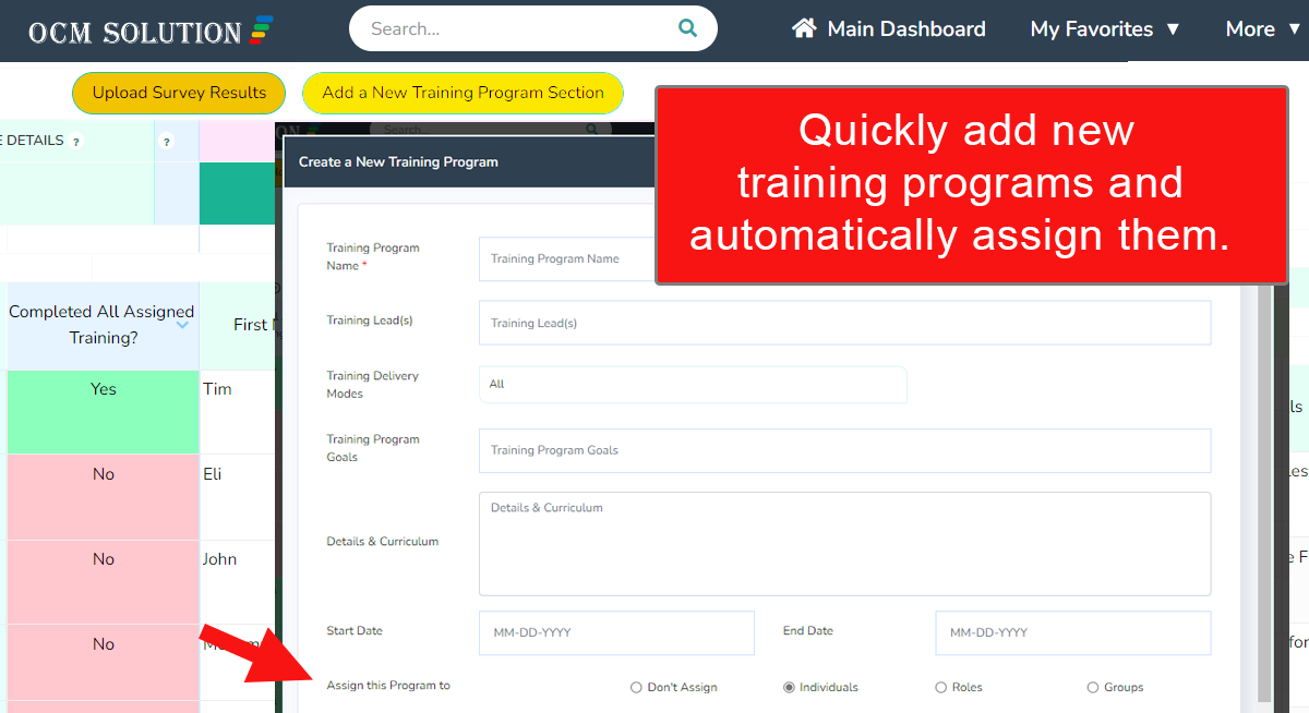 Training Management Tool
