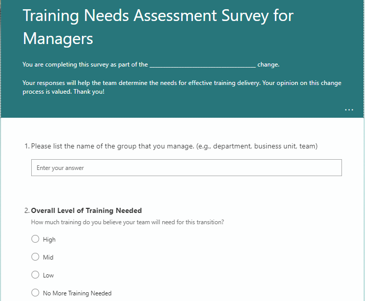 how to do needs assessment