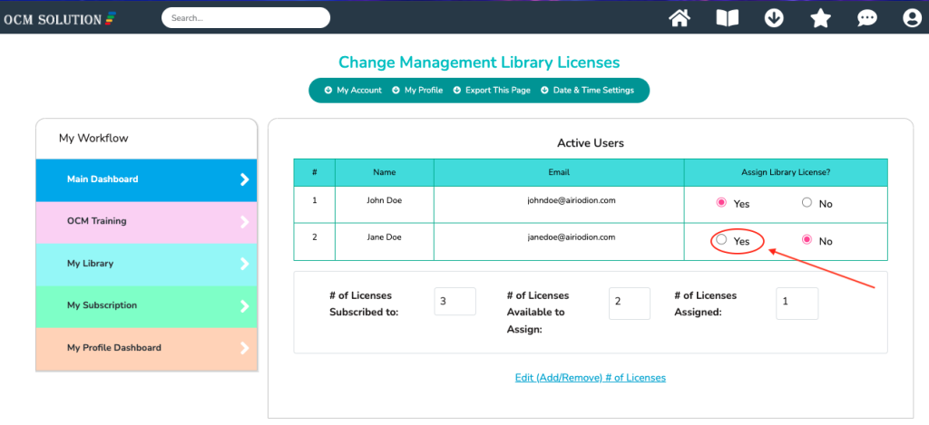 ocm solution change management library