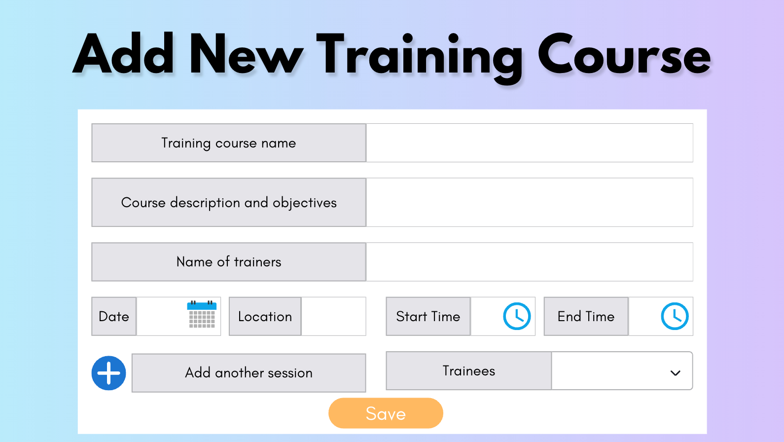 OCMS Portal - Create new training course