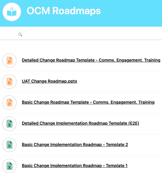 OCMS Roadmaps Templates