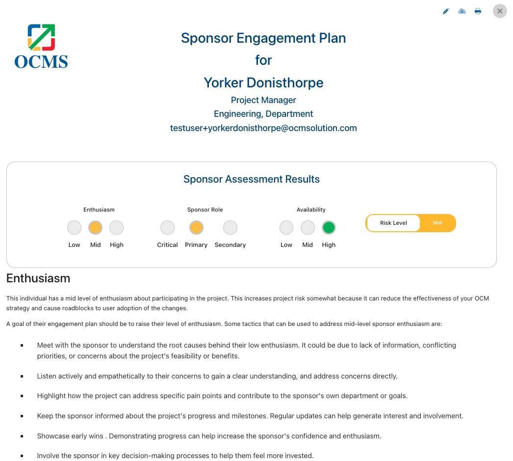 sponsor plan - ocms sponsor engagement plan