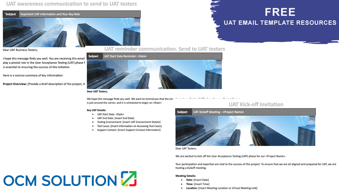 free UAT email template