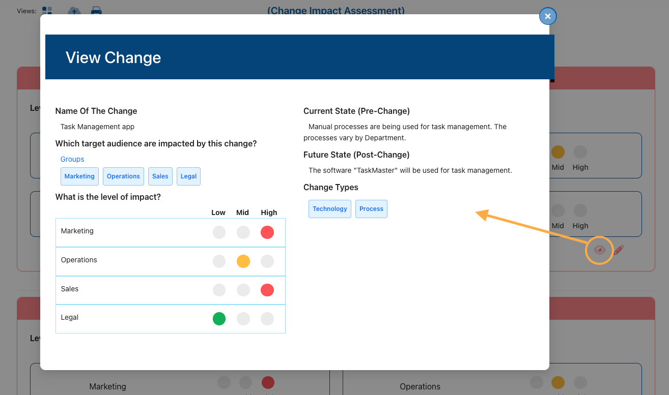 high level change impact assessment