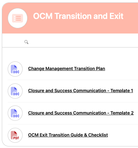 transition document template