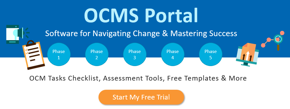 OCM software with go live plan checklist