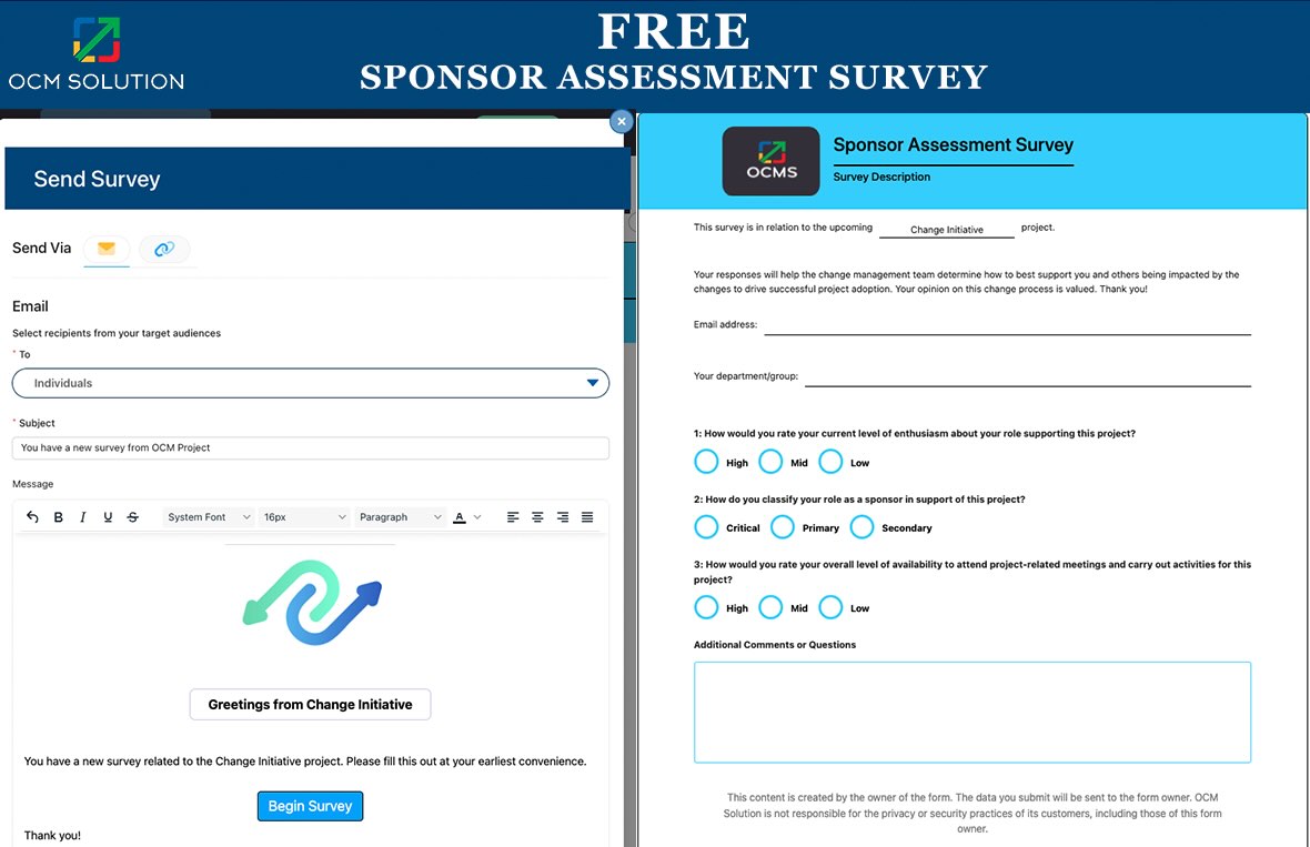 executive sponsorship assessment survey OCMS free tool
