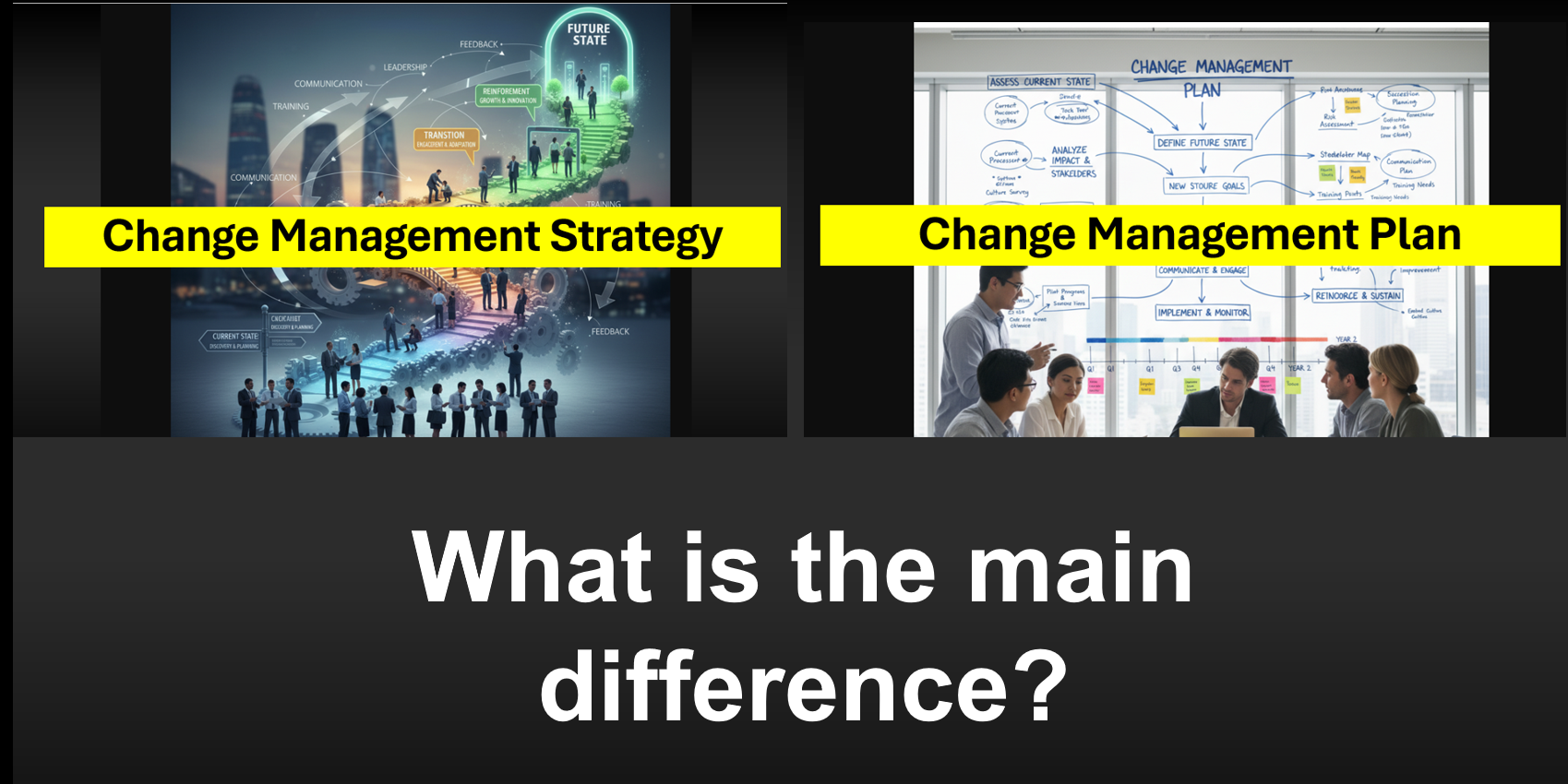 Change Management Strategy vs Change Management Plan