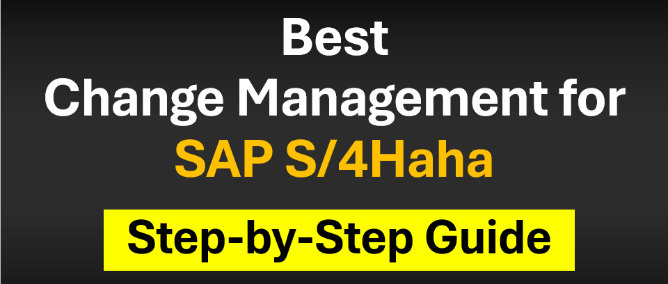 Best Change Management for SAP S4-Hana Implementation