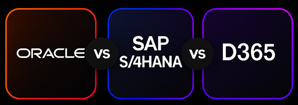 Oracle vs SAP S4HANA vs D365