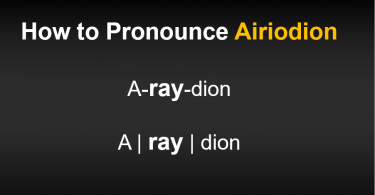 How to Pronounce Airiodion