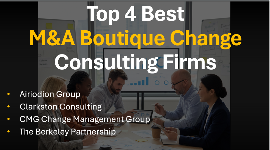 Top 4 Best Boutique Change Management Consulting Firms for Mergers and Acquisitions