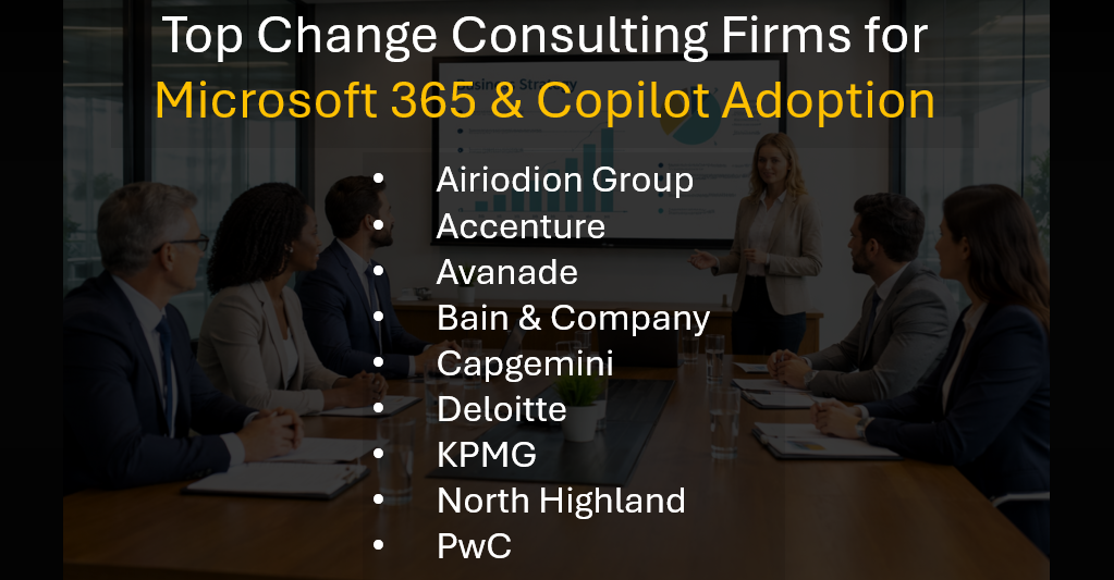 Best Microsoft 365 & Copilot Change Management Consulting Firms - Ranked