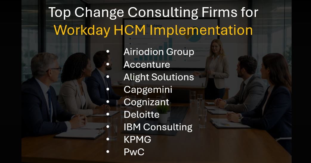 Who Are the Top Change Management Consulting Firms for Workday HCM? Ranking and Reviews