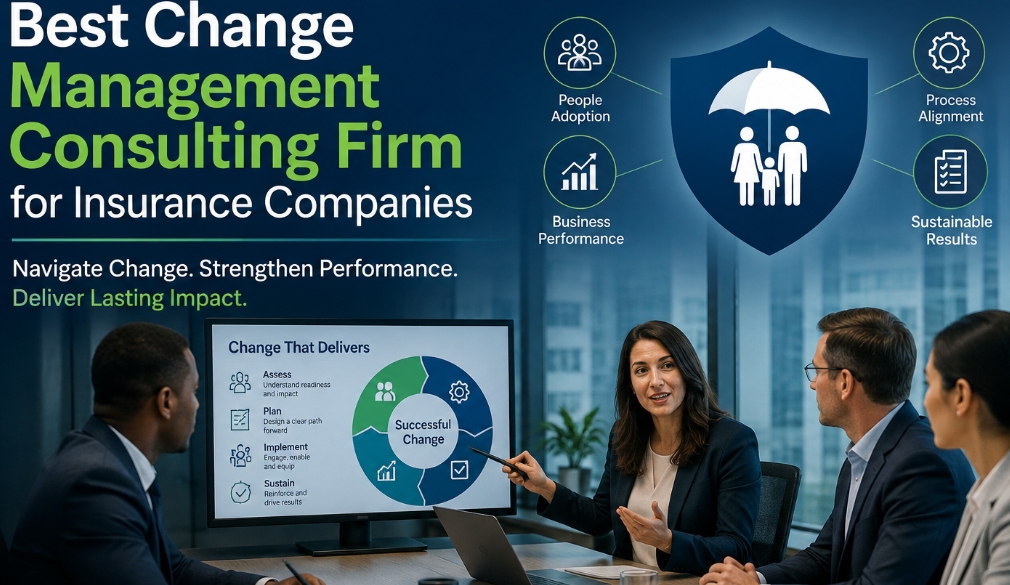 Best change management consulting firm for insurance companies. Top ranked